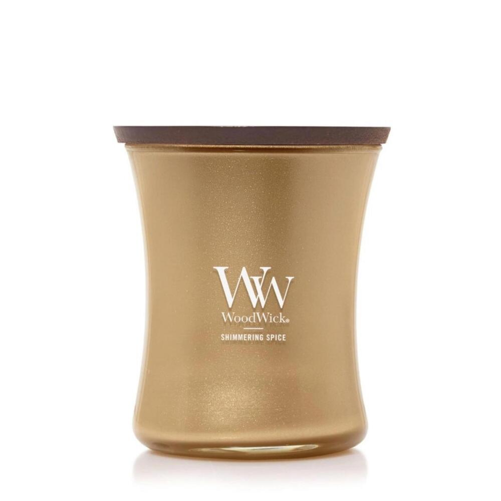WoodWick Shimmering Spice 9.7oz Candle Crackling Wick Precious Metals Collection
